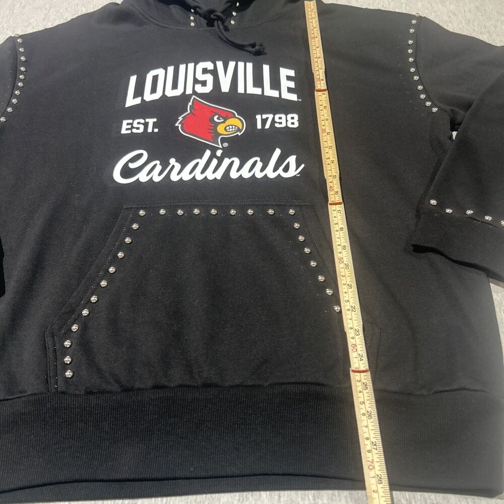 Gameday Couture Louisville Cardinals Studded Hoodie Womens Large Black NWT - Picture 11 of 13